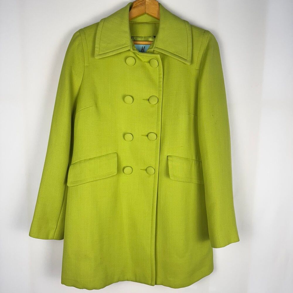 Marciano Vintage Y2K Lime Green Pea Coat